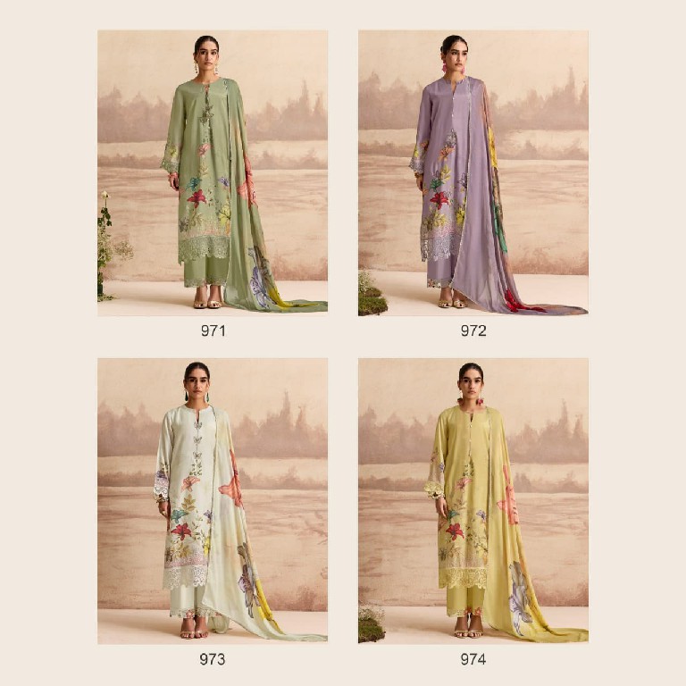 KIMORA SOHNI SANDALWOOD WHOLESALE PURE MUSLIN ELEGANT DESIGN UNSTITCH SALWAR SUITS EXPORTER