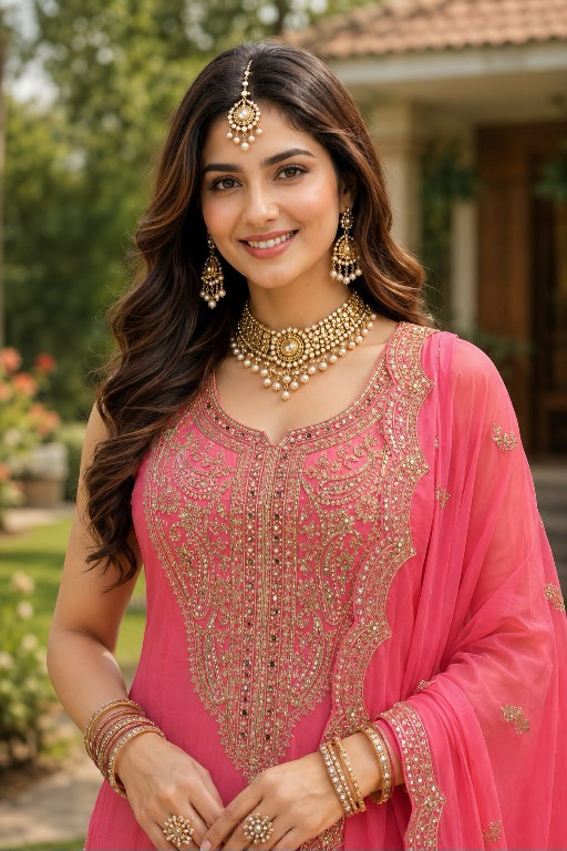 MRUDANGI VERONICA WHOLESALE READYMADE REAL SIMAR SILK PARTY WEAR PLAZZO STYLE 3 PCS SUITS EXPORTER