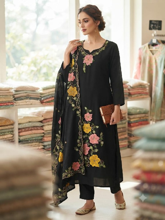 J4U PRESENT READYMADE MUL CHANDERI BEAUTIFUL 3 PCS COMBO SET SUITS SUPPLIER