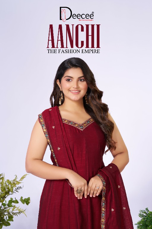 DEE CEE AANCHI WHOLESALE READYMADE VICHITRA SILK CLASSIC MODERN LOOK 3 PCS SUITS SUPPLIER