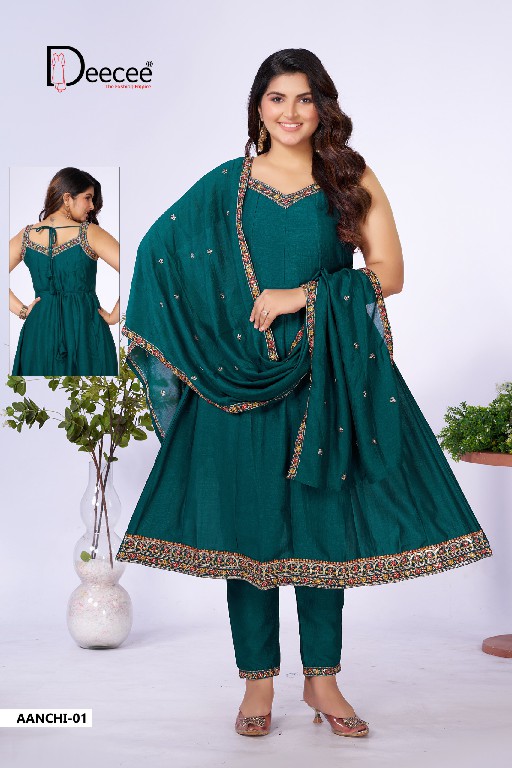 DEE CEE AANCHI WHOLESALE READYMADE VICHITRA SILK CLASSIC MODERN LOOK 3 PCS SUITS SUPPLIER