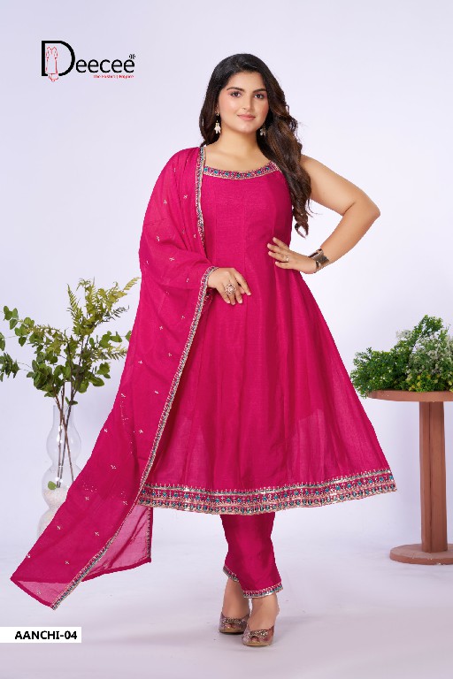 DEE CEE AANCHI WHOLESALE READYMADE VICHITRA SILK CLASSIC MODERN LOOK 3 PCS SUITS SUPPLIER