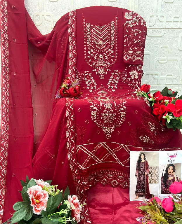 SAJIDA ALAYA VOL 14 WHOLESALE GEORGETTE PAKISTANI CONCEPT UNSTITCH SALWAR SUITS SUPPLIER