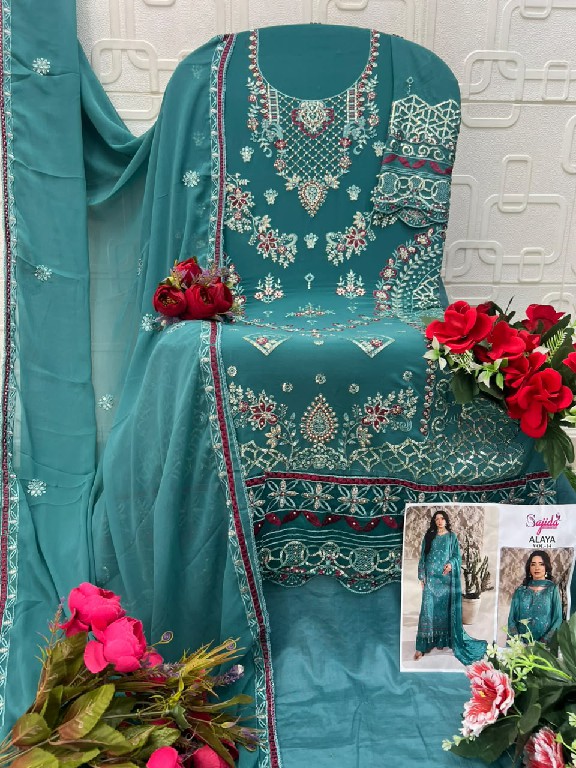SAJIDA ALAYA VOL 14 WHOLESALE GEORGETTE PAKISTANI CONCEPT UNSTITCH SALWAR SUITS SUPPLIER