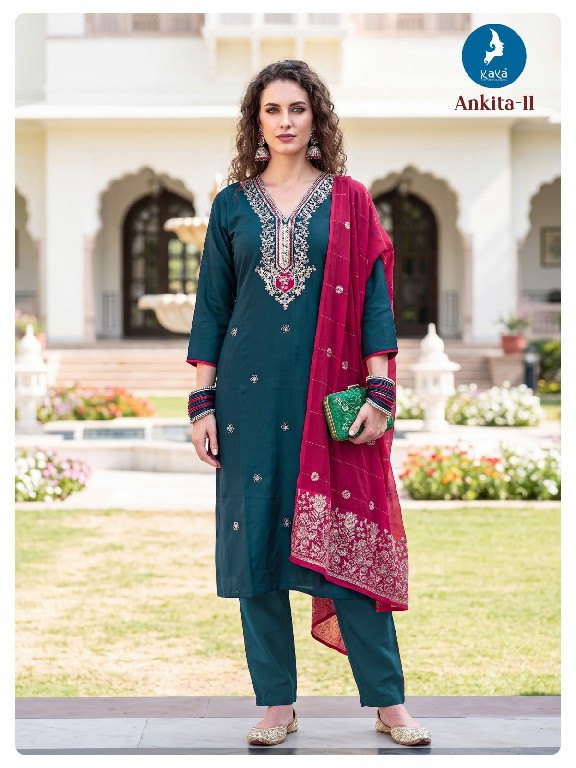 KAYA ANKITA WHOLESALE READYMADE ROMAN GLASS STUNNING LOOK BIG SIZE 3 PCS COMBO SET SUITS EXPORTER