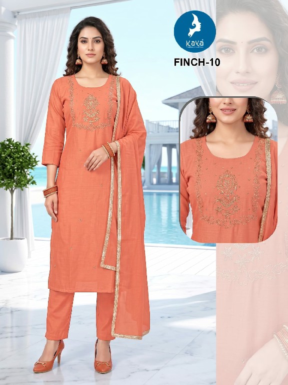 KAYA FINCH WHOLESALE READYMADE CORAL SILK BIG SIZE AMAZING 3 PCS COMBO SET SUITS SUPPLIER