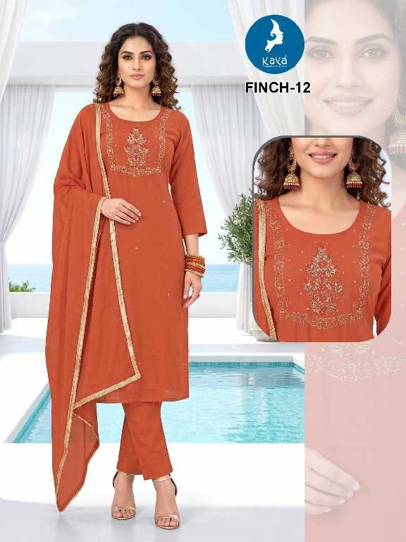 KAYA FINCH WHOLESALE READYMADE CORAL SILK BIG SIZE AMAZING 3 PCS COMBO SET SUITS SUPPLIER