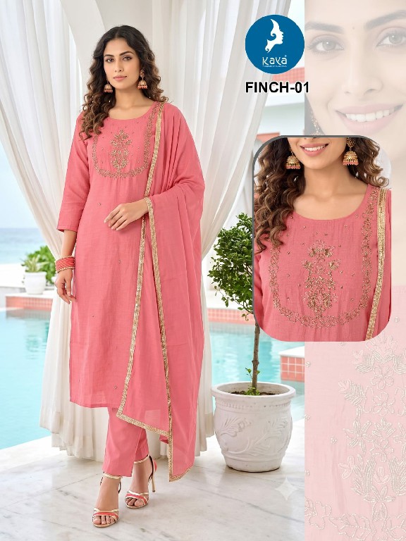 KAYA FINCH WHOLESALE READYMADE CORAL SILK BIG SIZE AMAZING 3 PCS COMBO SET SUITS SUPPLIER