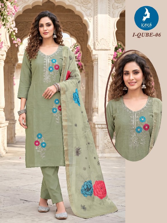 KAYA I-QUBE WHOLESALE READYMADE VERTICAN SILK BIG SIZE ELEGANT STYLE 3 PCS COMBO SET SUITS FOR EXPORT