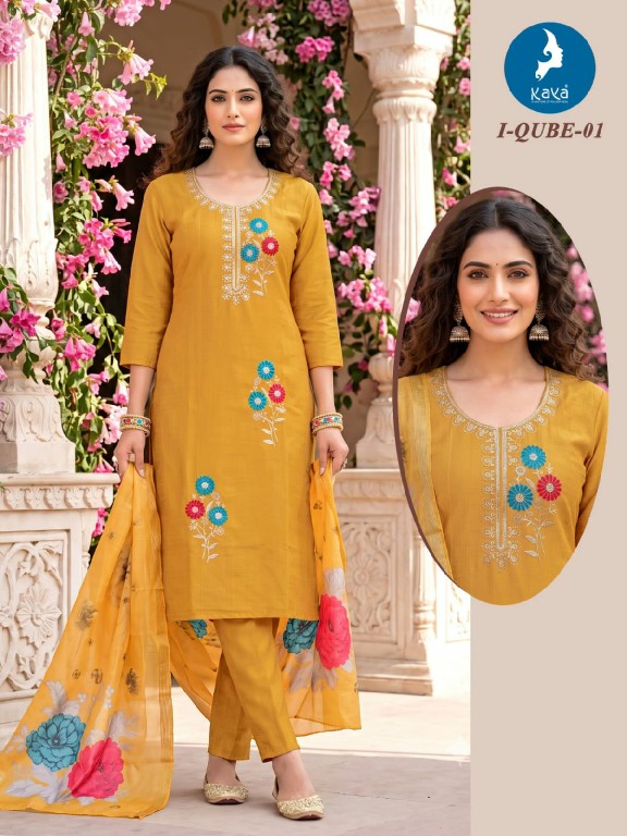 KAYA I-QUBE WHOLESALE READYMADE VERTICAN SILK BIG SIZE ELEGANT STYLE 3 PCS COMBO SET SUITS FOR EXPORT