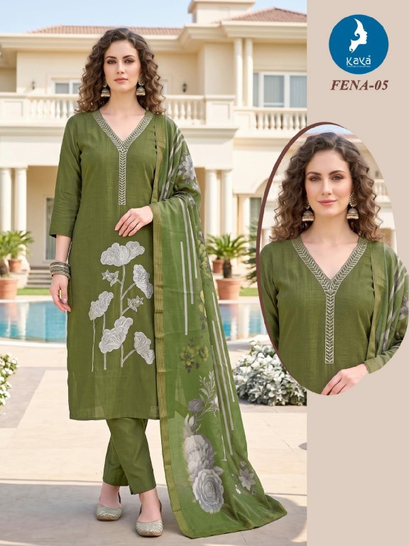 KAYA FENA WHOLESALE READYMADE VERTICAN SILK BIG SIZE FASHIONABLE 3 PCS COMBO SET SUITS EXPORTER