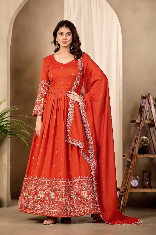 TWISHA JIYANSHI-9 AND 10 WHOLESALE READYMADE ART SILK FESTIVE WEAR GOWN WITH DUPATTA FOR WOMEN ONLINE
