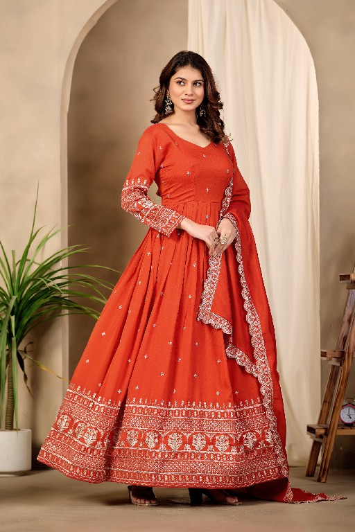 TWISHA JIYANSHI-9 AND 10 WHOLESALE READYMADE ART SILK FESTIVE WEAR GOWN WITH DUPATTA FOR WOMEN ONLINE