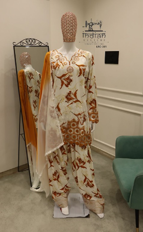 INDIAN CULTURE D.NO LRC-281 WHOLESALE READYMADE PURE COTTON RAYON PAKISTANI STYLE 3 PCS SUITS EXPORTER