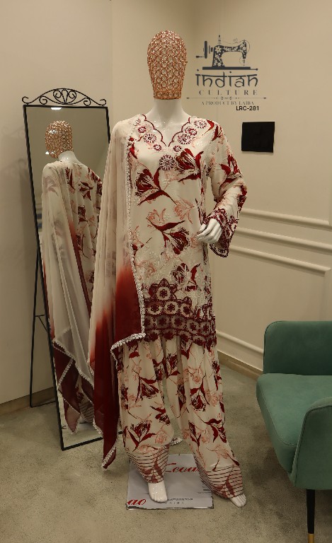 INDIAN CULTURE D.NO LRC-281 WHOLESALE READYMADE PURE COTTON RAYON PAKISTANI STYLE 3 PCS SUITS EXPORTER