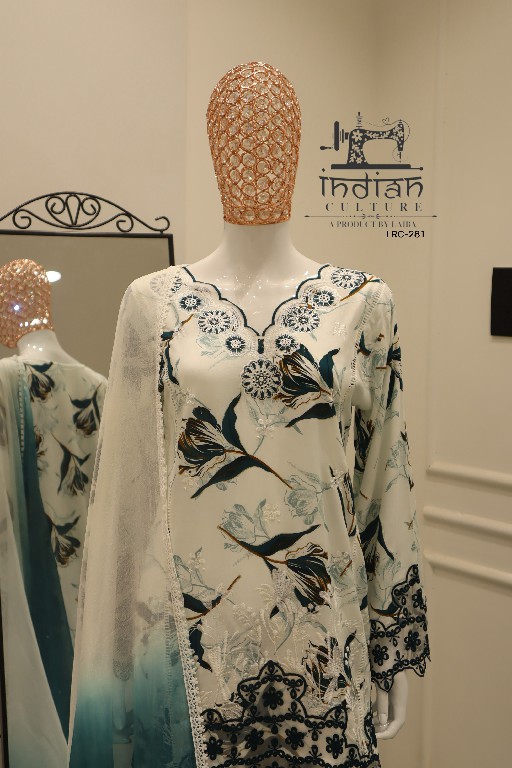 INDIAN CULTURE D.NO LRC-281 WHOLESALE READYMADE PURE COTTON RAYON PAKISTANI STYLE 3 PCS SUITS EXPORTER