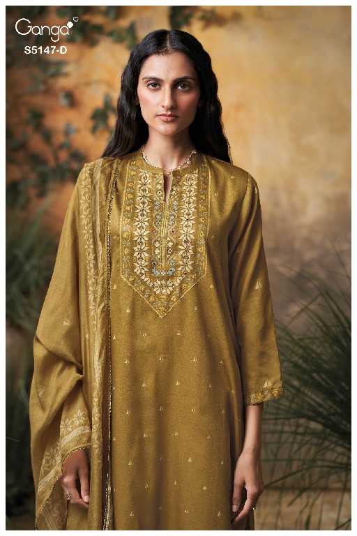 GANGA YUVIKA S5147 WHOLESALE PREMIUM COTTON CLASSIC UNSTITCH SALWAR SUITS SUPPLIER