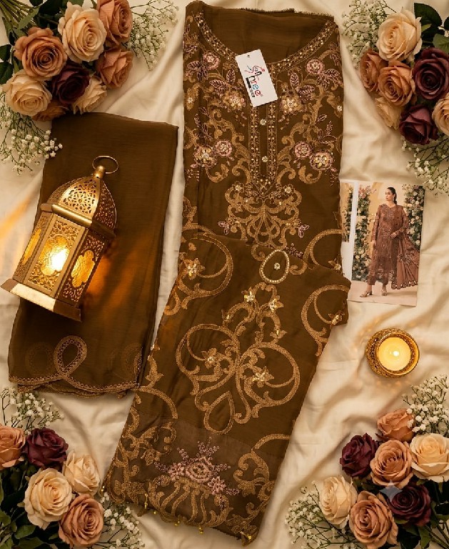 SHREE FABS D.NO 5638 WHOLESALE CHIFFON PAKISTANI HIT DESIGN UNSTITCH SALWAR SUITS EXPORTER
