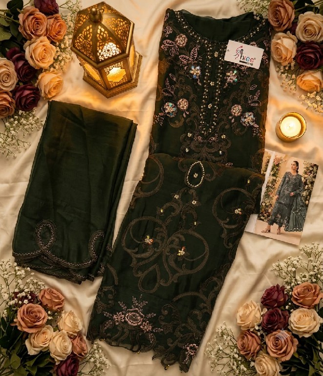 SHREE FABS D.NO 5638 WHOLESALE CHIFFON PAKISTANI HIT DESIGN UNSTITCH SALWAR SUITS EXPORTER