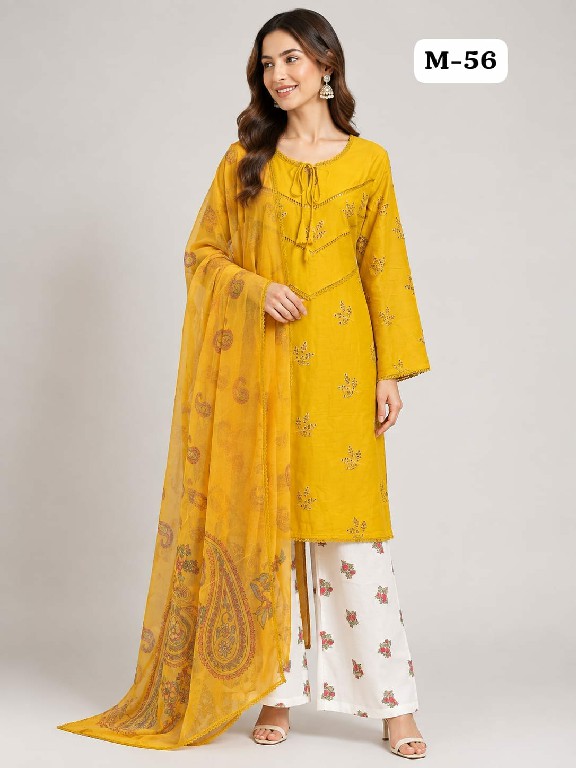 TEXTILEDEAL D.NO M-56 WHOLESALE READYMADE RAYON SHOP TRENDY 3 PCS COMBO SET SUITS SUPPLIER