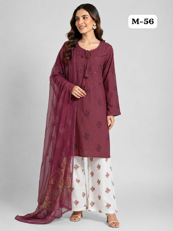TEXTILEDEAL D.NO M-56 WHOLESALE READYMADE RAYON SHOP TRENDY 3 PCS COMBO SET SUITS SUPPLIER