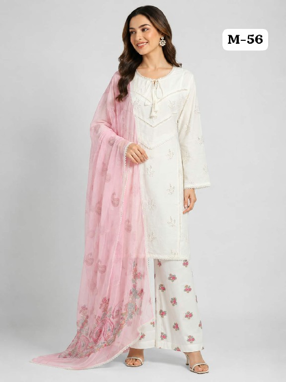 TEXTILEDEAL D.NO M-56 WHOLESALE READYMADE RAYON SHOP TRENDY 3 PCS COMBO SET SUITS SUPPLIER