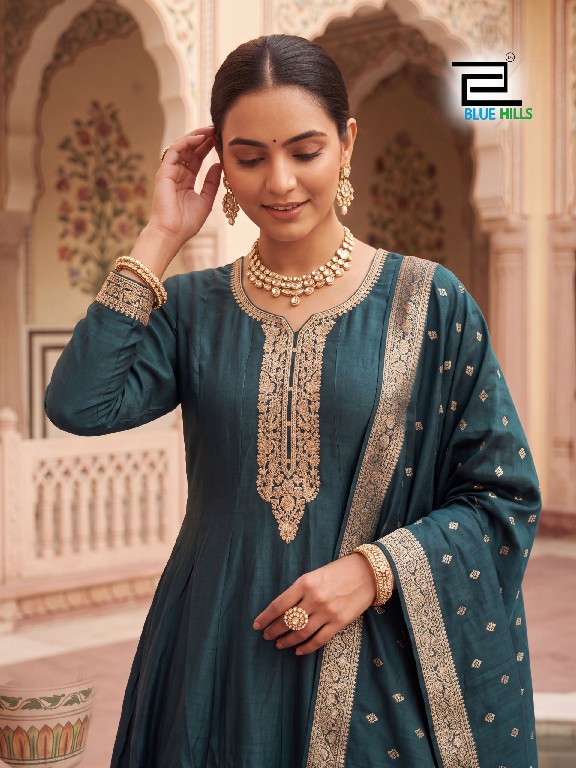 BLUE HILLS TOXIC WHOLESALE READYMADE VICHITRA ANARKALI STYLE ETHNIC LOOK 3 PCS COMBO SET SUITS SUPPLIER