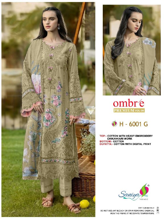 SANIYA TRENDZ D.NO 6001 WHOLESALE READYMADE COTTON CHIKANKARI BEAUTIFUL 3 PCS SUITS FOR EXPORT