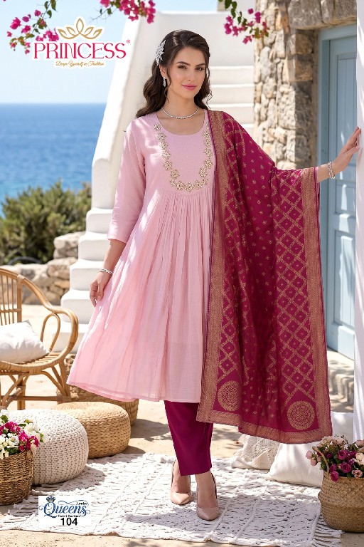 PRINCESS CREATION JUMBO QUEENS TOWN 3 PCS CAAB WHOLESALE READYMADE MAL CHANDERI BIG SIZE PRETTY LOOK 3 PCS SUITS SUPPLIER