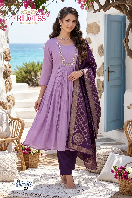 PRINCESS CREATION JUMBO QUEENS TOWN 3 PCS CAAB WHOLESALE READYMADE MAL CHANDERI BIG SIZE PRETTY LOOK 3 PCS SUITS SUPPLIER