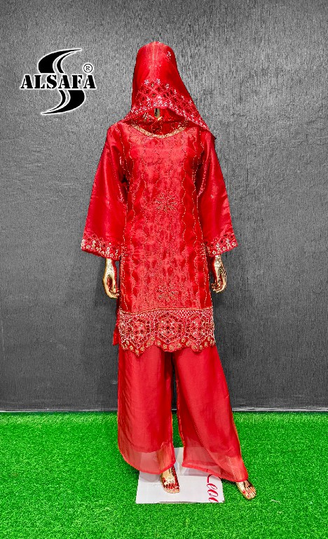 ALSAFA D.NO 3183 WHOLESALE READYMADE GIMMY CHU PAKISTANI BEADS WORK 3 PCS SUITS SUPPLIER