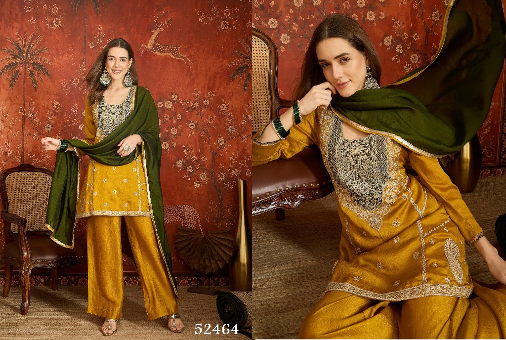 SL BAANI WHOLESALE READYMADE HEAVY EMBROIDERED PARTY WEAR 3 PCS SUITS FOR EXPORT