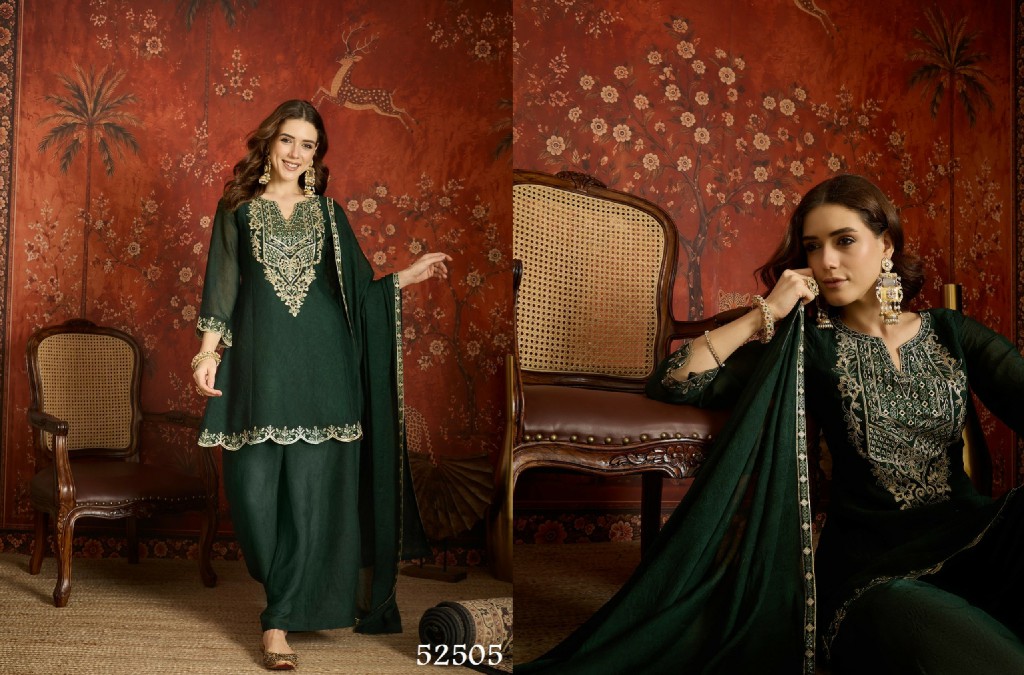 SL BAANI WHOLESALE READYMADE HEAVY EMBROIDERED PARTY WEAR 3 PCS SUITS FOR EXPORT