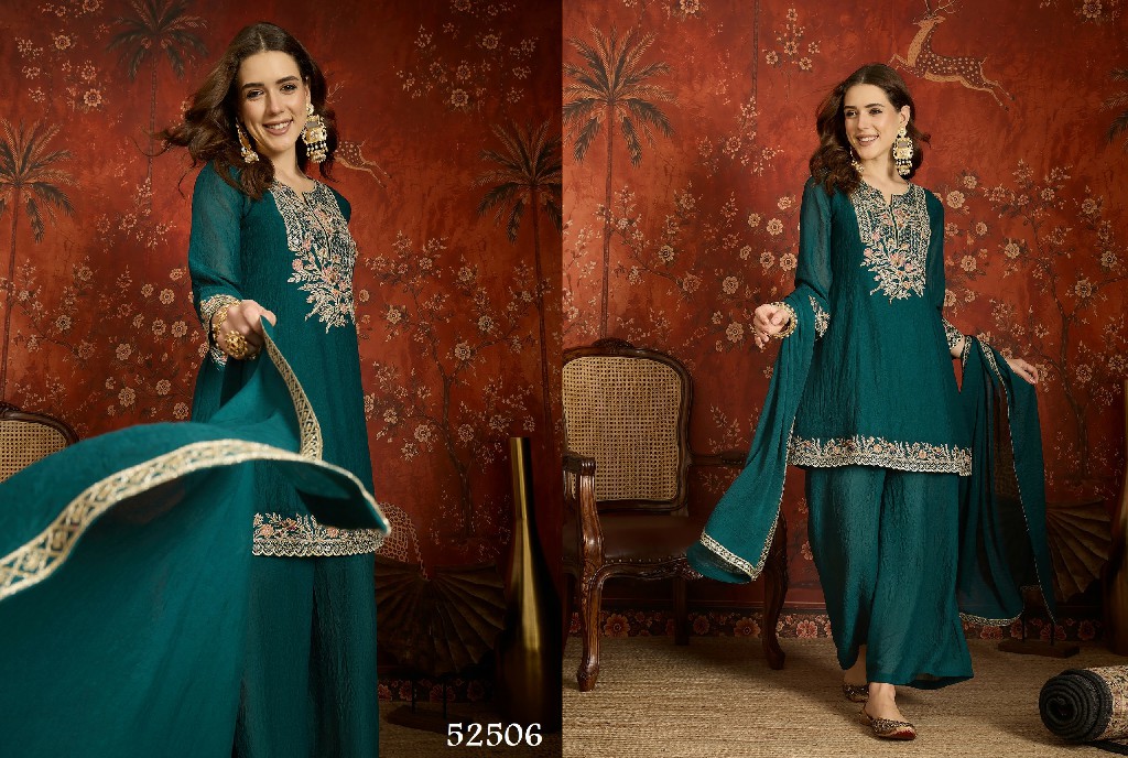 SL BAANI WHOLESALE READYMADE HEAVY EMBROIDERED PARTY WEAR 3 PCS SUITS FOR EXPORT