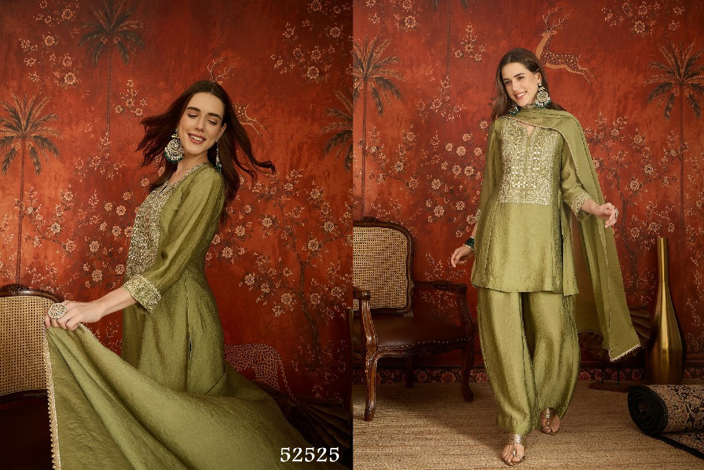 SL BAANI WHOLESALE READYMADE HEAVY EMBROIDERED PARTY WEAR 3 PCS SUITS FOR EXPORT