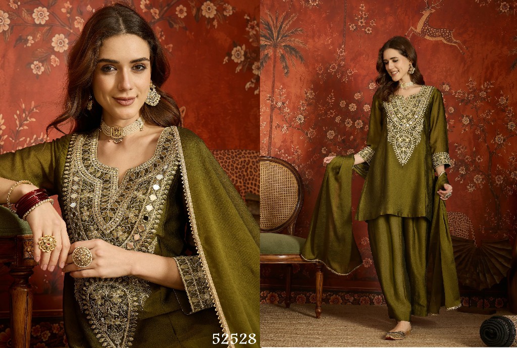 SL BAANI WHOLESALE READYMADE HEAVY EMBROIDERED PARTY WEAR 3 PCS SUITS FOR EXPORT