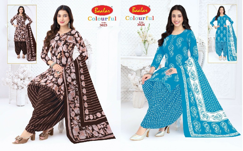 BAALAR COLOURFUL VOL 30 WHOLESALE COTTON PRINTED CASUAL WEAR DRESS MATERIAL EXPORTER