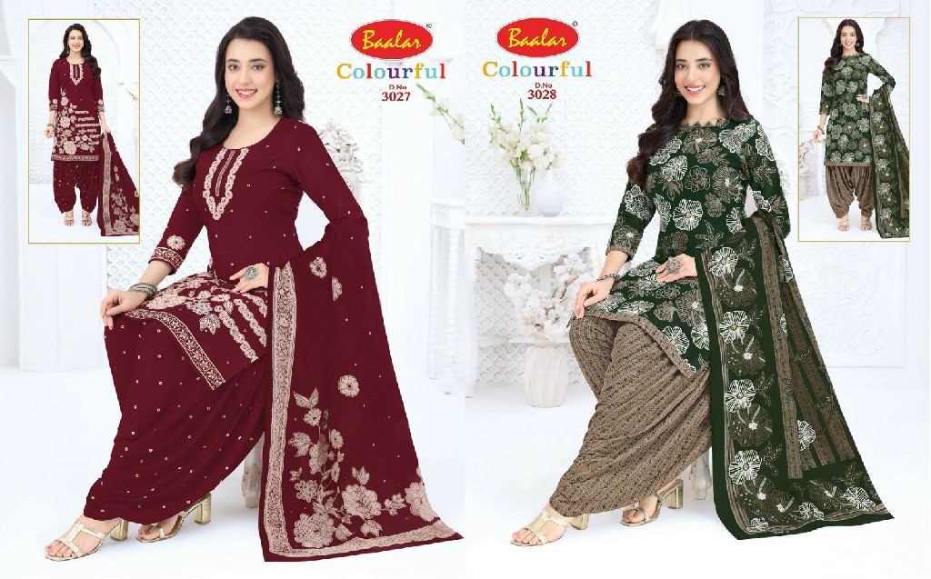 BAALAR COLOURFUL VOL 30 WHOLESALE COTTON PRINTED CASUAL WEAR DRESS MATERIAL EXPORTER