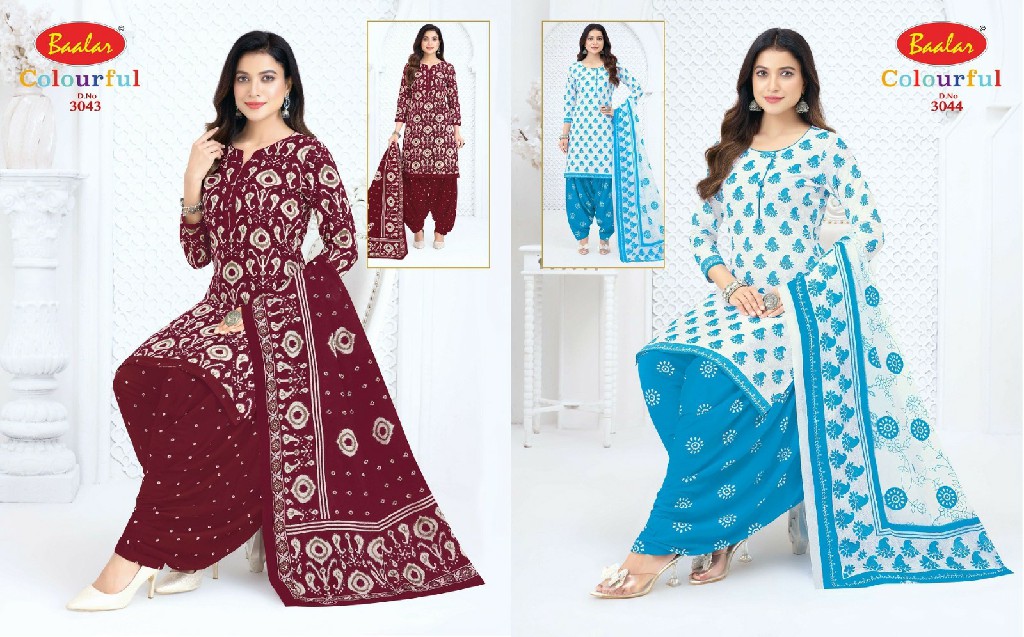 BAALAR COLOURFUL VOL 30 WHOLESALE COTTON PRINTED CASUAL WEAR DRESS MATERIAL EXPORTER