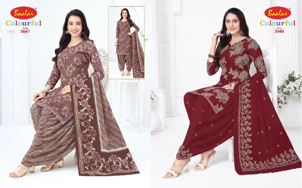 BAALAR COLOURFUL VOL 30 WHOLESALE COTTON PRINTED CASUAL WEAR DRESS MATERIAL EXPORTER