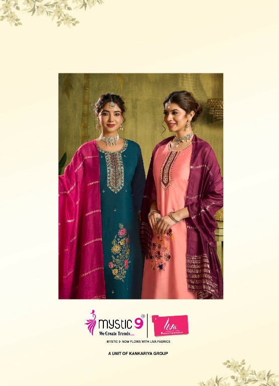 MYSTIC 9 CHANDRIKA VOL 1 WHOLESALE READYMADE ROMAN SILK PRINCESS CUT BEAUTIFUL 3 PCS SUITS EXPORTER