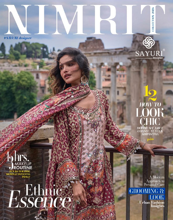 NIMRIT BY SAYURI DESIGNER WHOLESALE READYMADE NATURAL CREP SILK LATEST TRENDY FESTIVE WEAR TOP PLAZZI WITH DUPATTA ONLINE