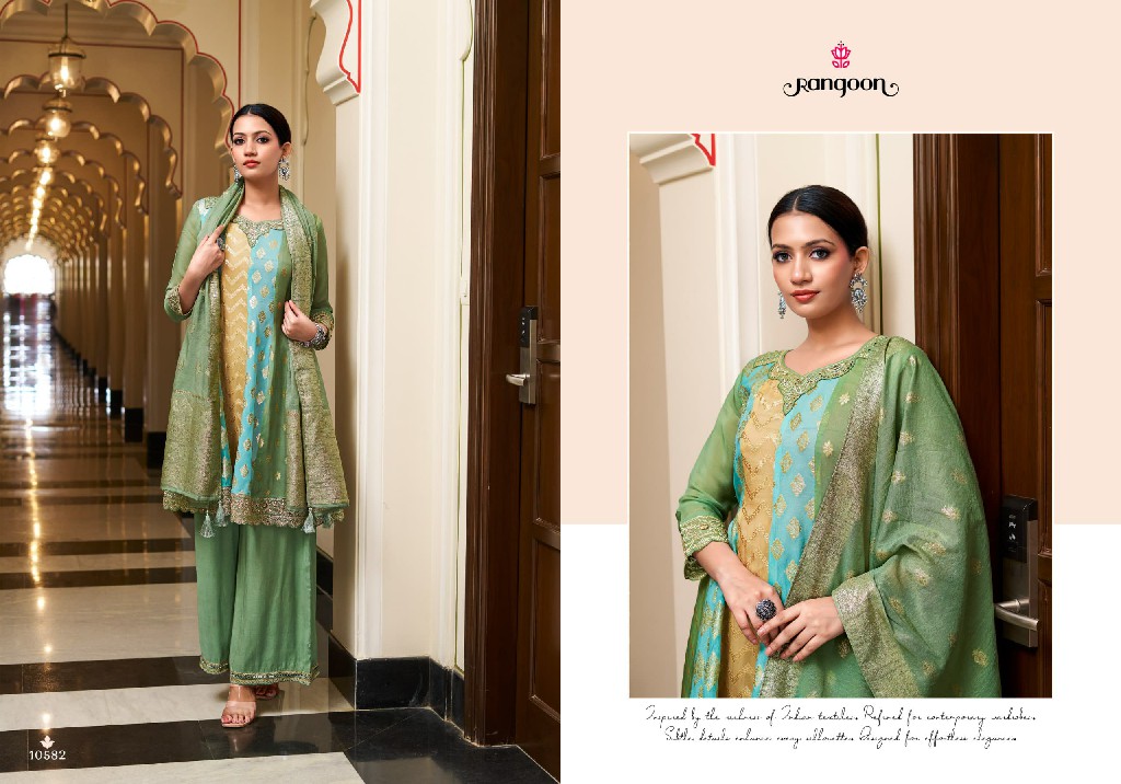 RANGOON DEVA WHOLESALE READYMADE PURE ORGANZA FASHIONABLE 3 PCS SUITS EXPORTER