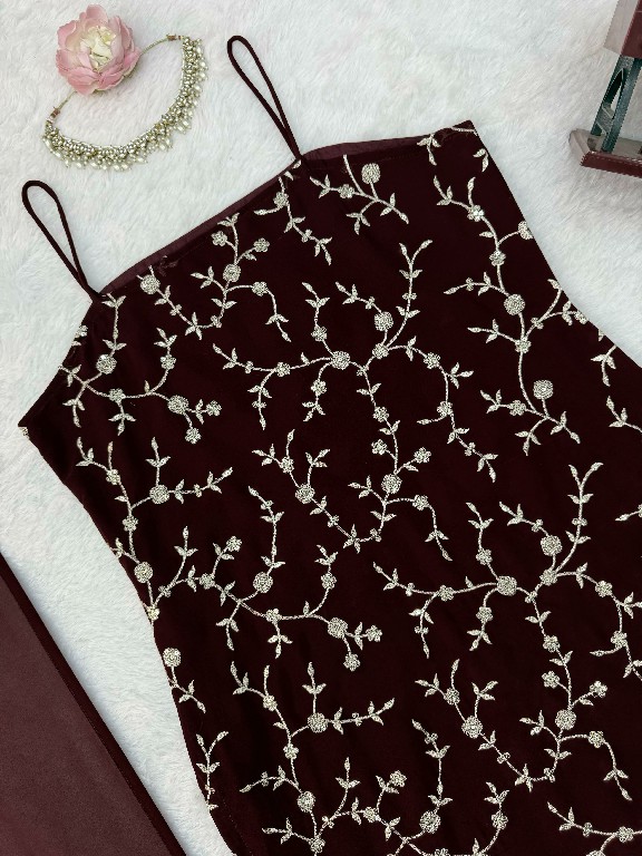 TEXTILEDEAL D.NO 6067 WHOLESALE READYMADE FAUX GEORGETTE DESIGNER 3 PCS SUITS FOR EXPORT