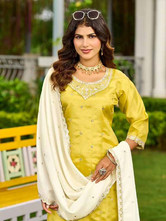 AANCHI PIYU WHOLESALE READYMADE COSMOS SHIMMER ELEGANCE 3 PCS SUITS SUPPLIER