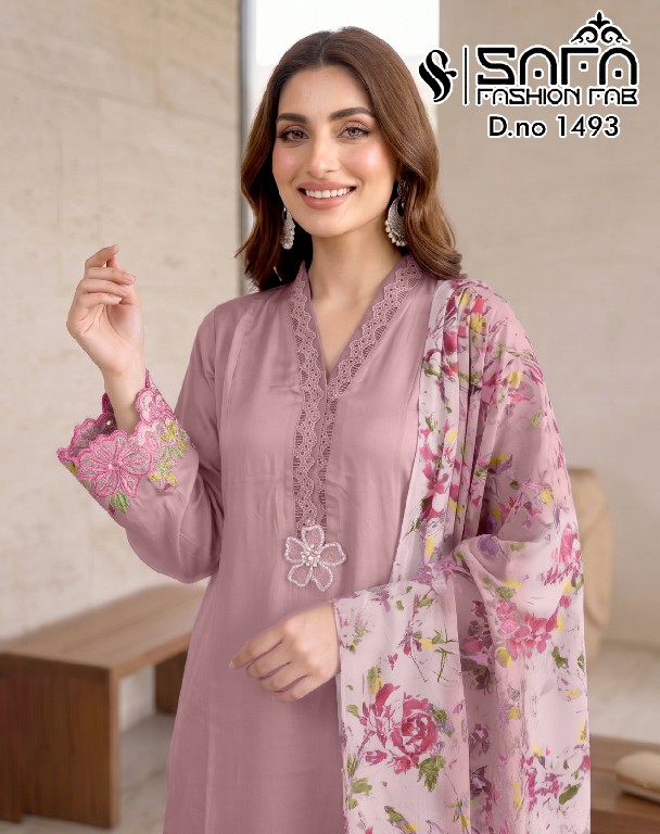 SAFA FASHION D.NO 1493 WHOLESALE READYMADE GAJJI SATIN LUXURIOUS 3 PCS COMBO SET SUITS FOR EXPORT
