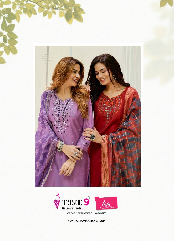 MYSTIC 9 TRUPTI VOL 1 WHOLESALE READYMADE VERTICAN AMAZING 3 PCS SUITS EXPORTER