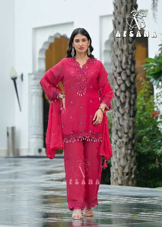 AFSANA SARGUN WHOLESALE READYMADE VISCOSE BEMBERG LUXURY COLLECTION 3 PCS COMBO SET SUITS FOR EXPORT