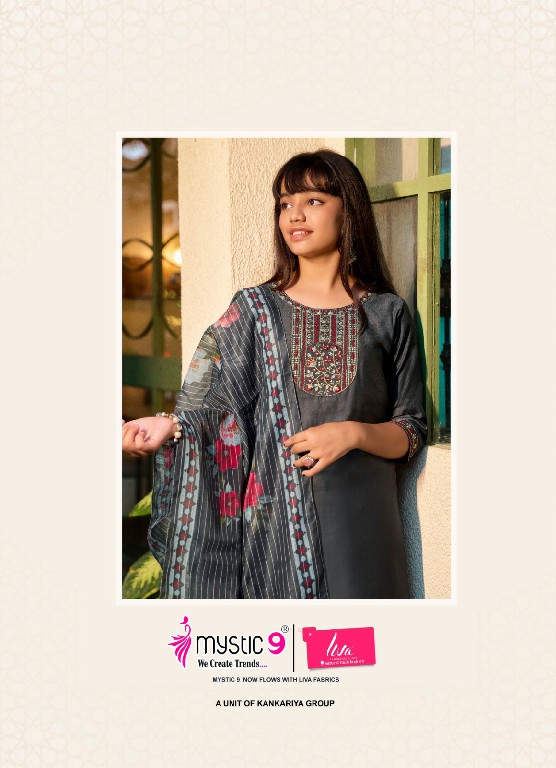 MYSTIC 9 NIKKI VOL 3 WHOLESALE READYMADE HEAVY VERTICAN TRENDY STYLISH 3 PCS SUITS FOR KIDS EXPORTER
