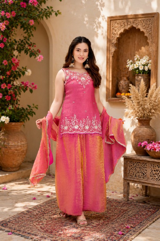 PURPLE CREATION ZORA WHOLESALE READYMADE BEAUTIFUL FESTIVE WEAR 3 PCS SUITS SUPPLIER
